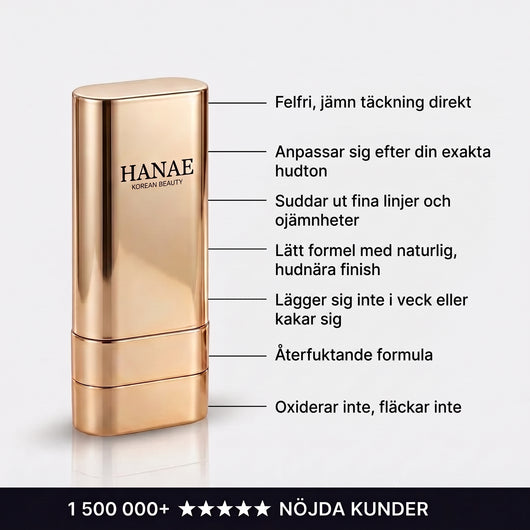 Dubbeländad foundationstick